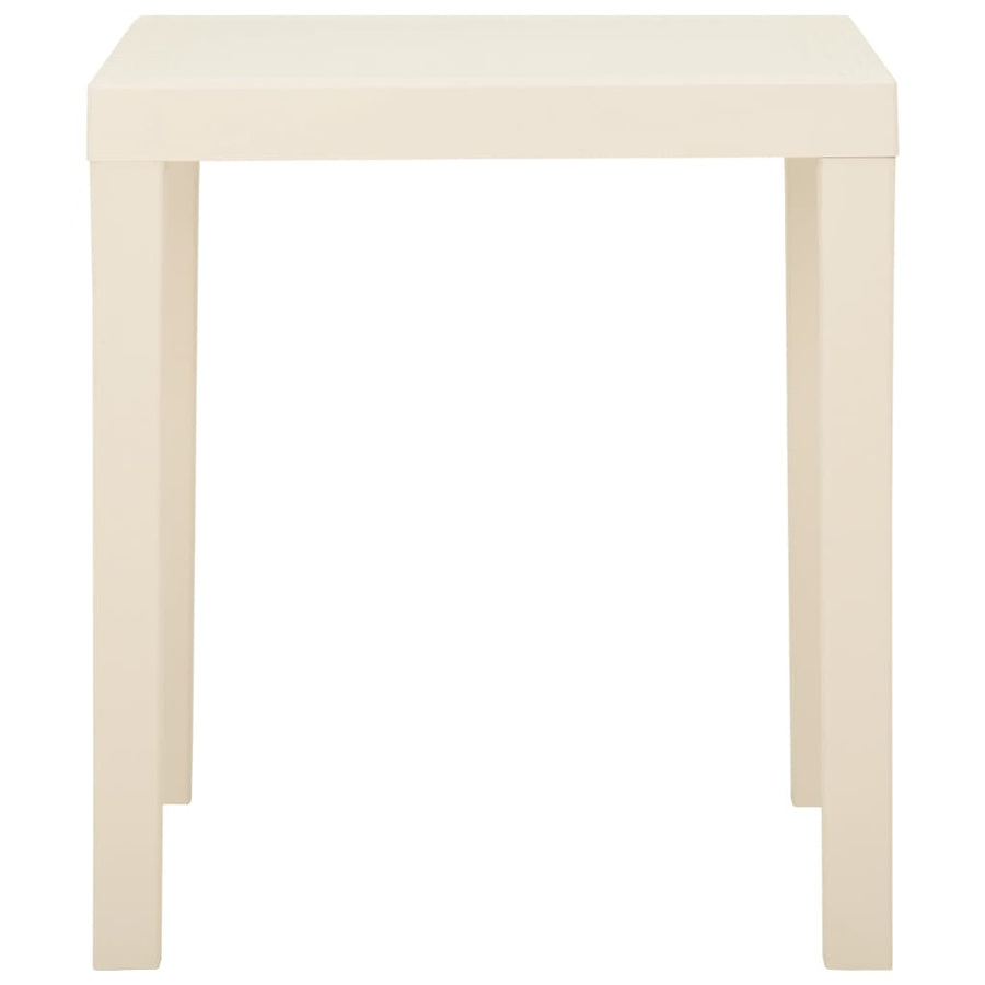 Tuintafel 79X65X72 Cm Kunststof Wit