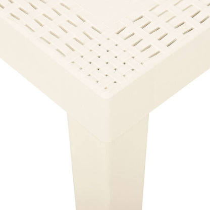 Tuintafel 79X65X72 Cm Kunststof Wit
