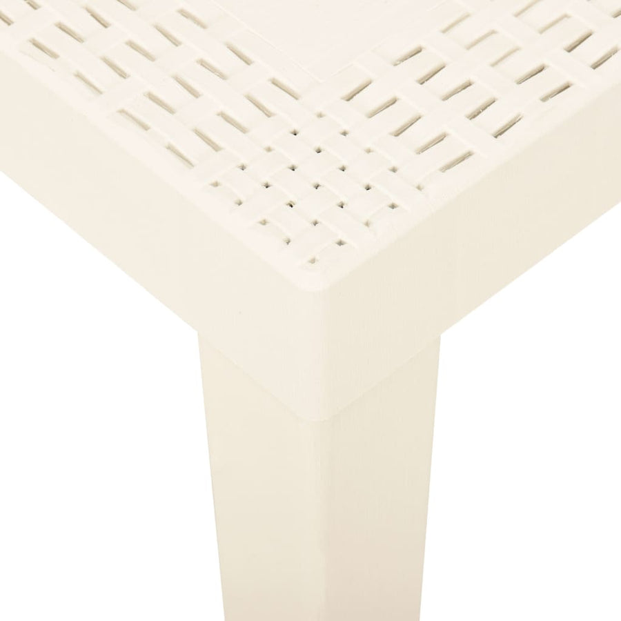 Tuintafel 79X65X72 Cm Kunststof Wit
