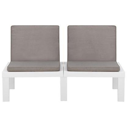 Loungebank Met Kussen Kunststof 1 Wit
