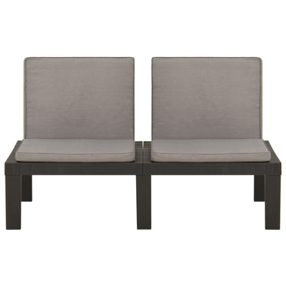 Loungebank Met Kussen Kunststof 1 Grijs