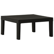 Loungetafel kunststof 65x65x33 cm grijs