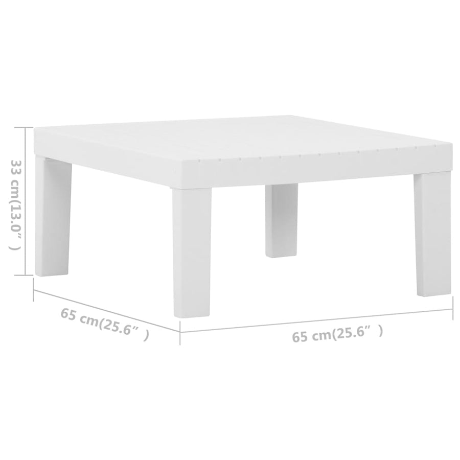 -Delige Loungeset Met Kussens Kunststof 2 Wit