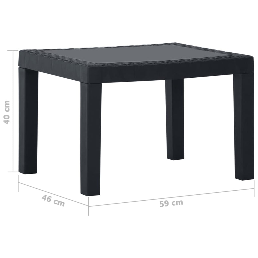 -Delige Loungeset Met Kussens Kunststof Grijs