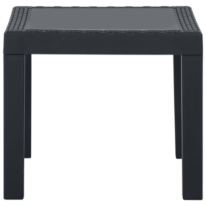 -Delige Loungeset Met Kussens Kunststof Grijs
