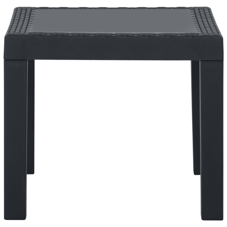 -Delige Loungeset Met Kussens Kunststof Grijs