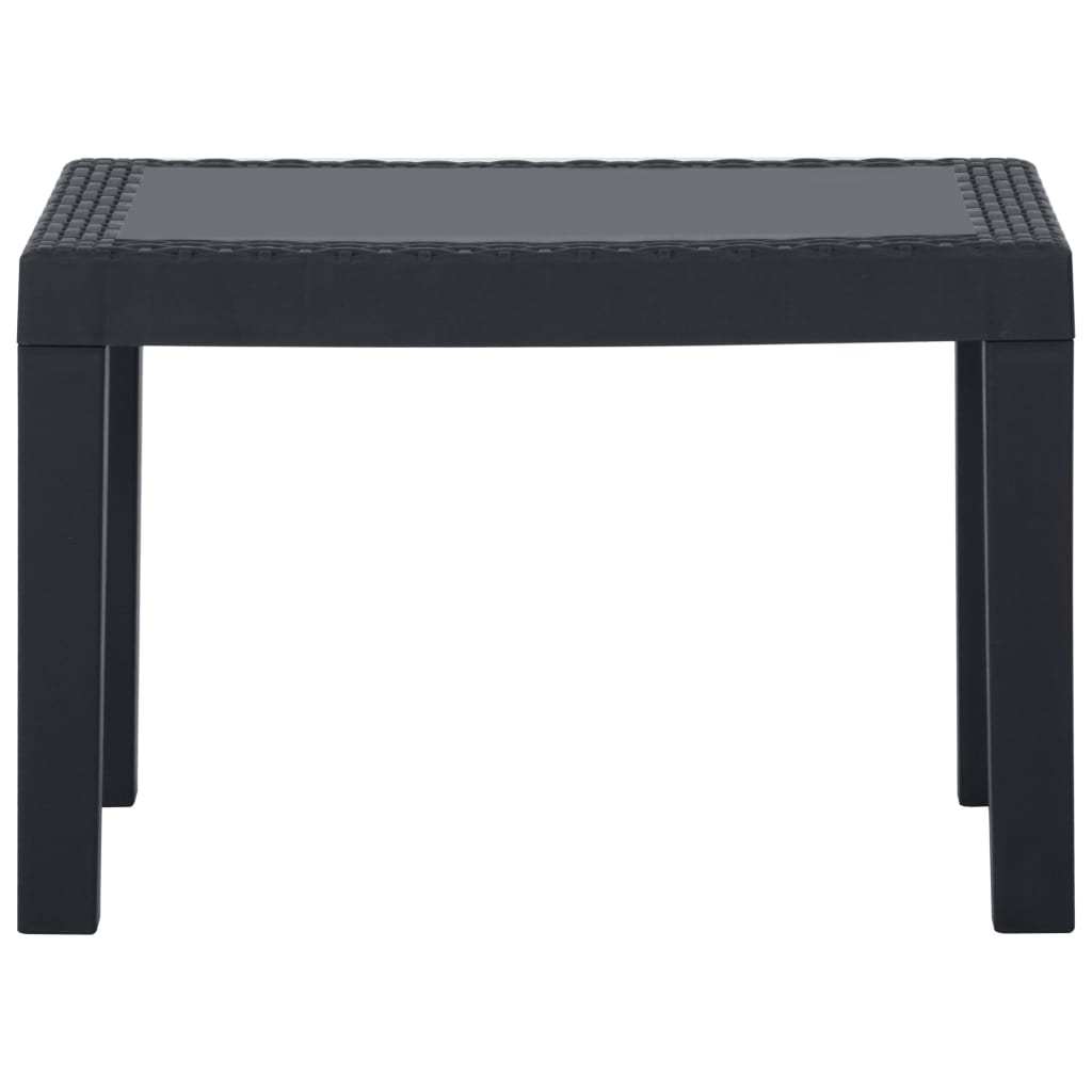 -Delige Loungeset Met Kussens Kunststof Grijs