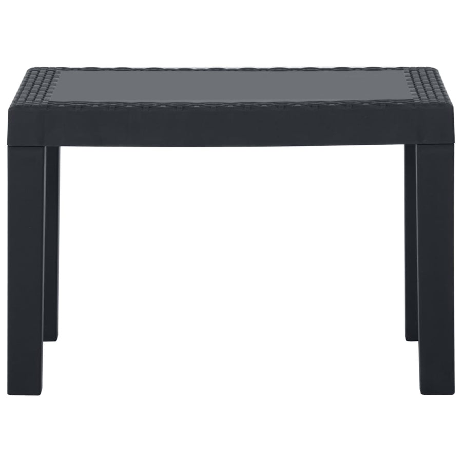 -Delige Loungeset Met Kussens Kunststof Grijs