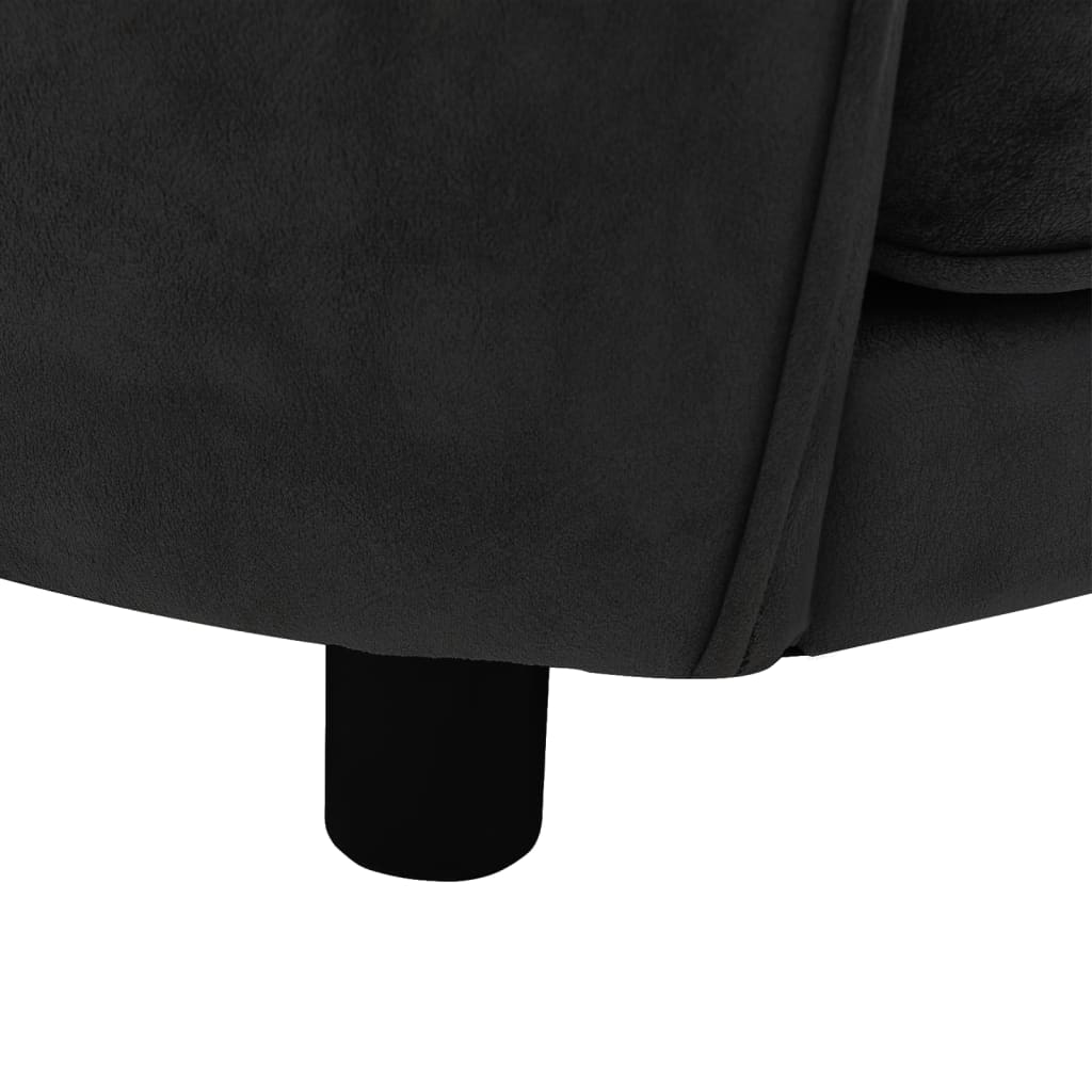 Hondenbank 69X49X40 Cm Pluche Zwart