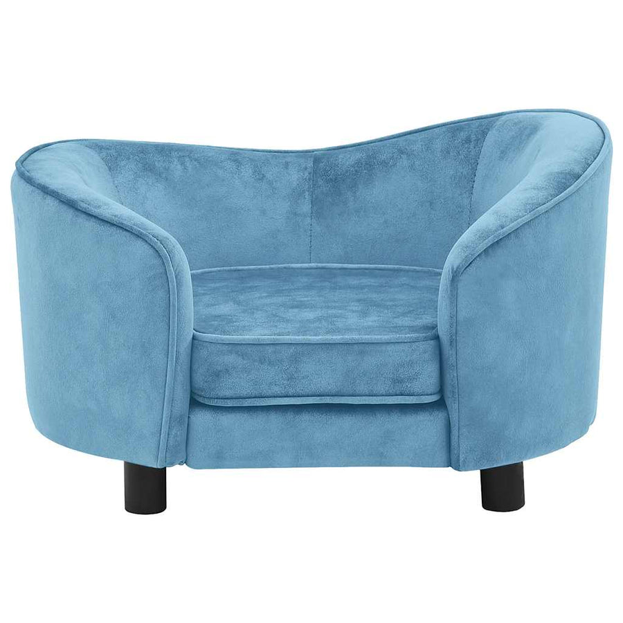 Hondenbank 69x49x40 cm pluche turquoise