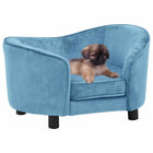 Hondenbank 69x49x40 cm pluche turquoise