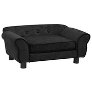 Hondenbank 72x45x30 cm pluche zwart