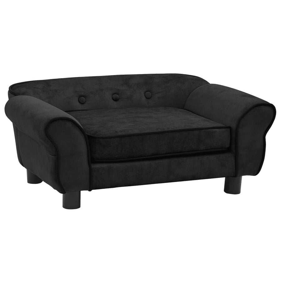 Hondenbank 72X45X30 Cm Pluche Zwart