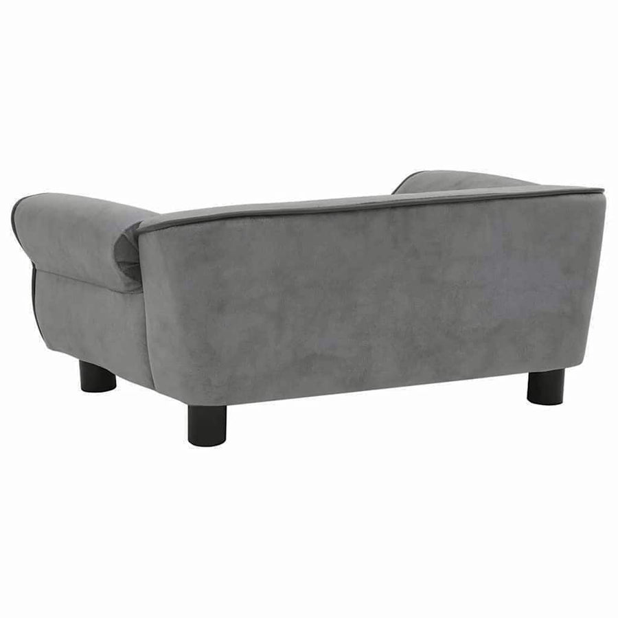 Hondenbank 72x45x30 cm pluche donkergrijs