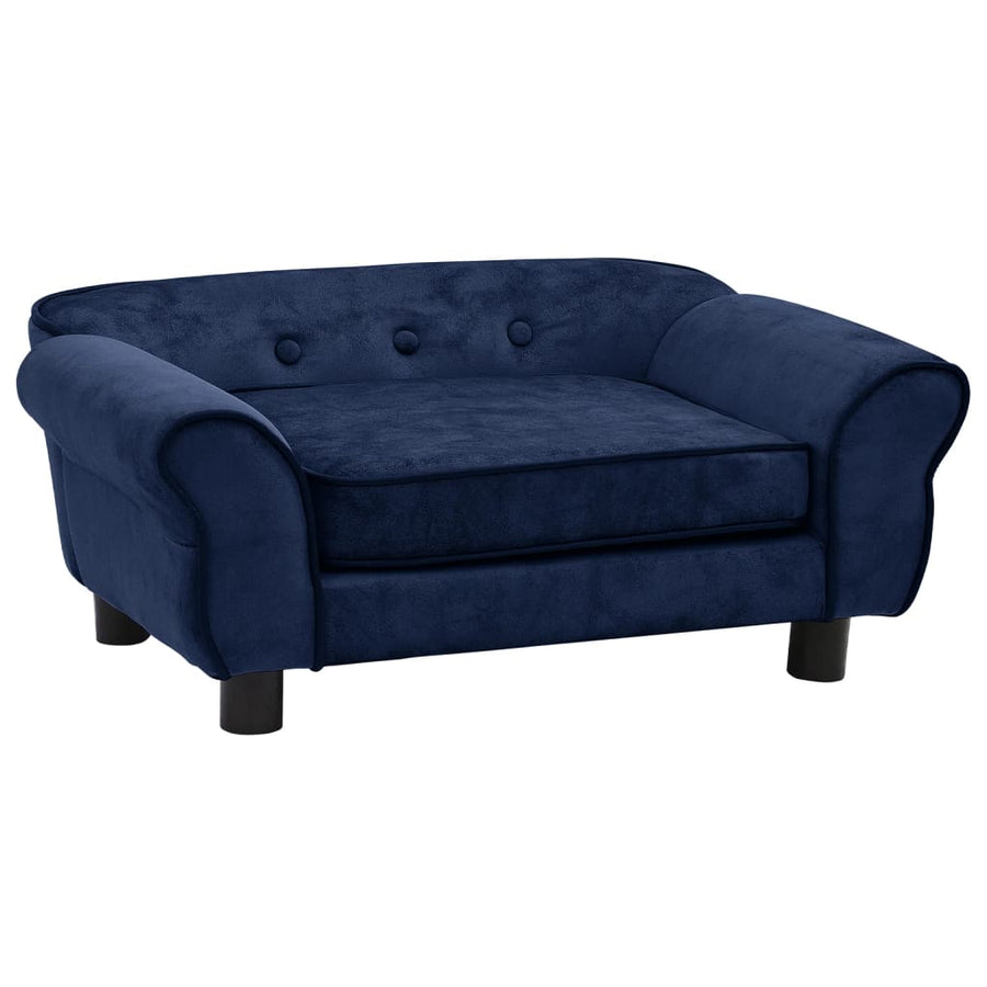 Hondenbank 72X45X30 Cm Pluche Blauw