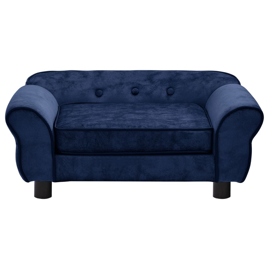 Hondenbank 72X45X30 Cm Pluche Blauw