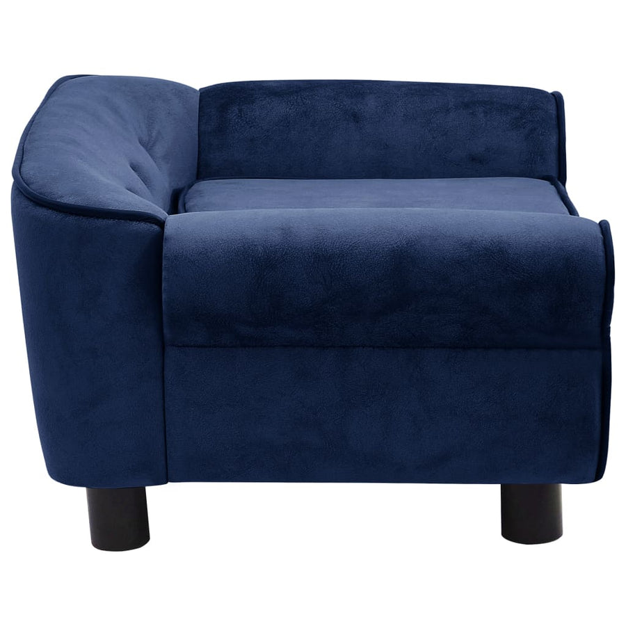 Hondenbank 72X45X30 Cm Pluche Blauw
