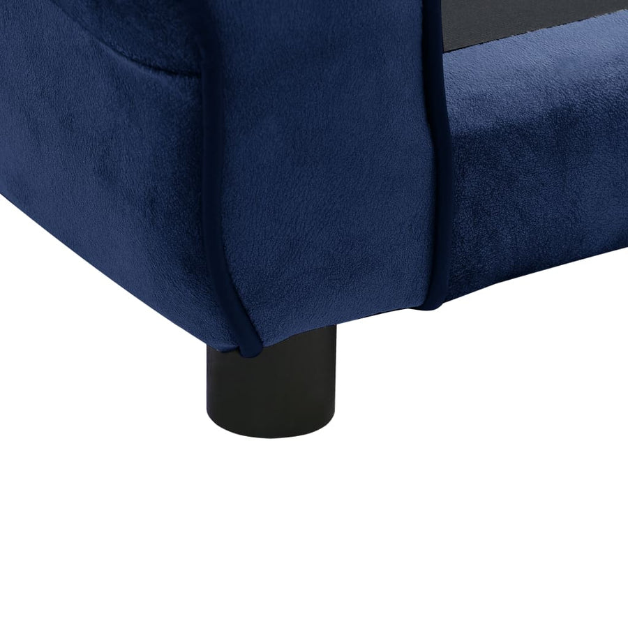 Hondenbank 72X45X30 Cm Pluche Blauw