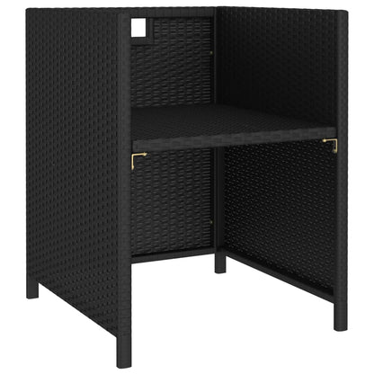 Tuinset Met Kussens Poly Rattan Zwart