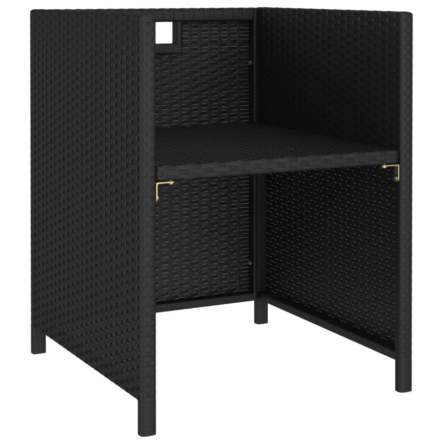 Tuinset Met Kussens Poly Rattan Zwart