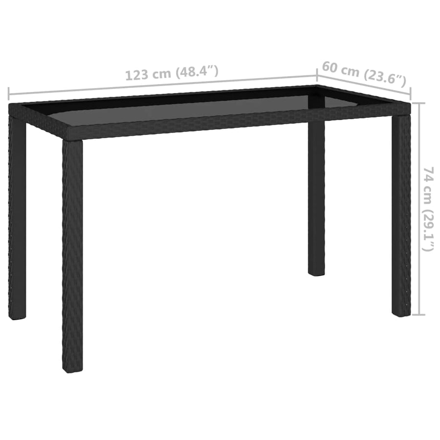 Tuinset Met Kussens Poly Rattan Zwart