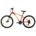 Mountain bike 21 gears 27.5 inch wheels 38 cm frame red