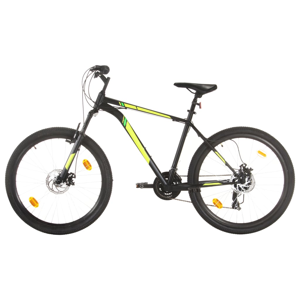 Mountainbike 21 Versnellingen 27,5 In Wielen 42 Cm Frame Zwart