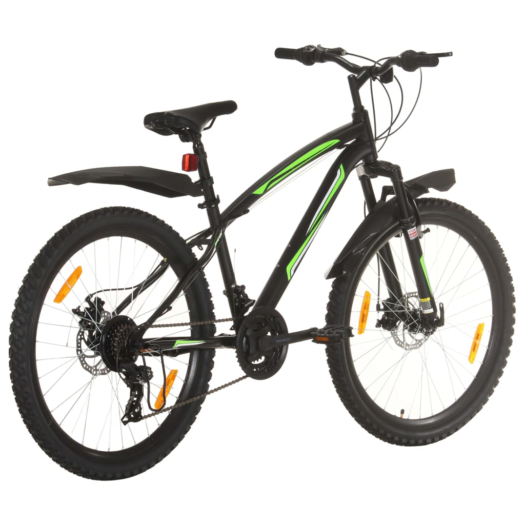 Mountainbike 21 Versnellingen 26 Inch Wielen 36 cm Zwart