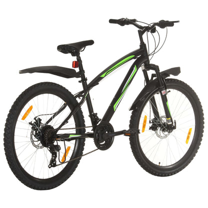 Mountainbike 21 Versnellingen 26 Inch Wielen 46 cm Zwart