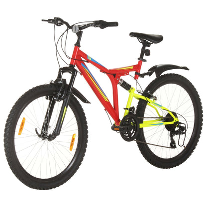 Mountainbike 2 Versnellingen 26 Inch Wielen 49 cm Rood