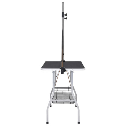 Hondentrimtafel Verstelbaar Met 2 Lussen En Opbergschap 90 x 60 x 76 cm