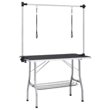 Hondentrimtafel Verstelbaar Met 2 Lussen En Opbergschap 110 x 60 x 76 cm