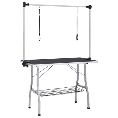 Hondentrimtafel Verstelbaar Met 2 Lussen En Opbergschap 110 x 60 x 76 cm