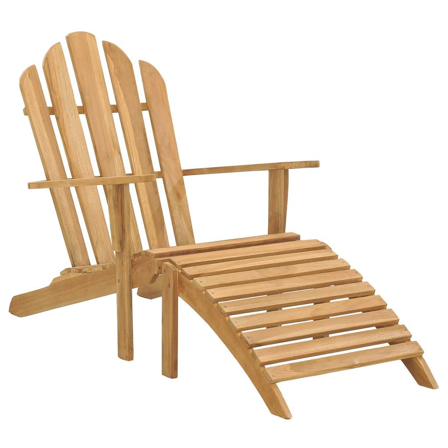 Stoel Adirondack Met Voetensteun Massief Teakhout 1