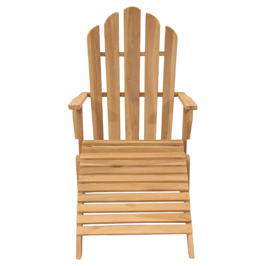 Stoel Adirondack Met Voetensteun Massief Teakhout 1