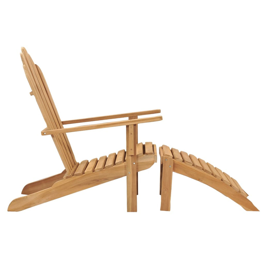 Stoel Adirondack Met Voetensteun Massief Teakhout 1