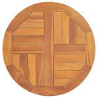 Tabletop round 2.5 cm 50 cm solid teak wood