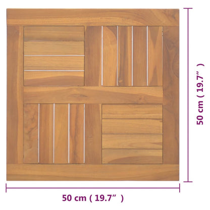 Tafelblad Vierkant 50X50X2,5 Cm Massief Teakhout 50 x 50 x 2.5 cm