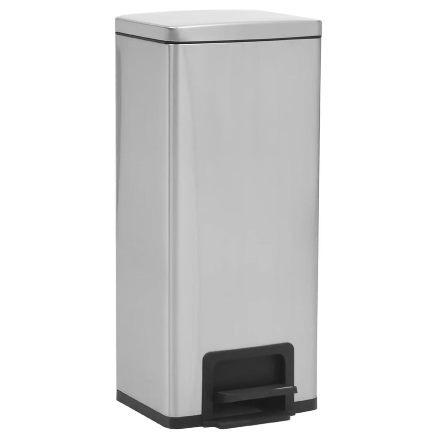 Pedaalemmer Met Anti-Vingerafdruk 30 L Rvs Kleurig Zilver