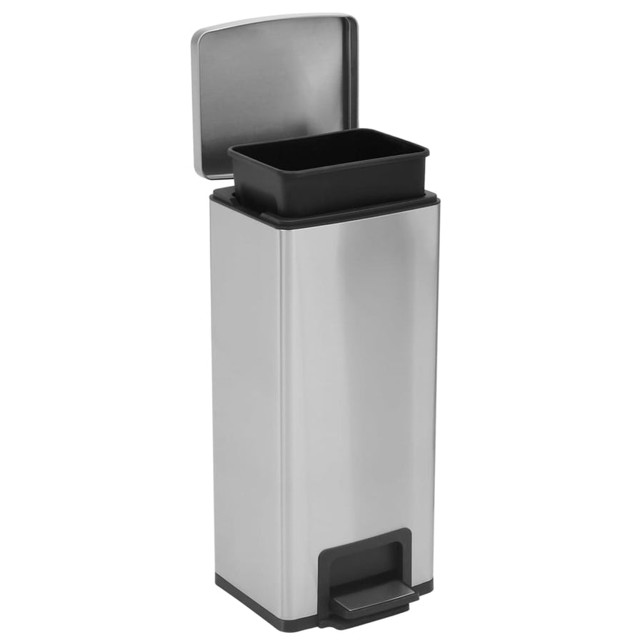 Pedaalemmer Met Anti-Vingerafdruk 30 L Rvs Kleurig Zilver