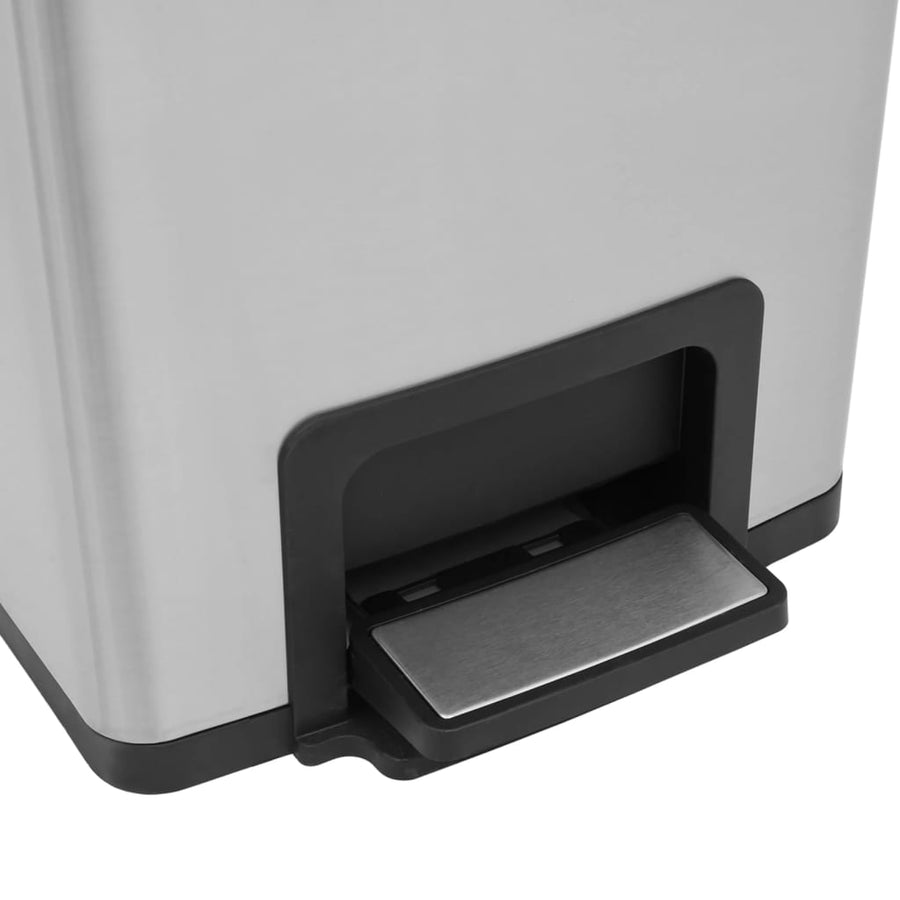 Pedaalemmer Met Anti-Vingerafdruk 30 L Rvs Kleurig Zilver
