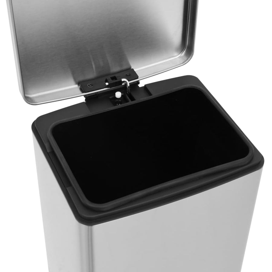 Pedaalemmer Met Anti-Vingerafdruk 30 L Rvs Kleurig Zilver