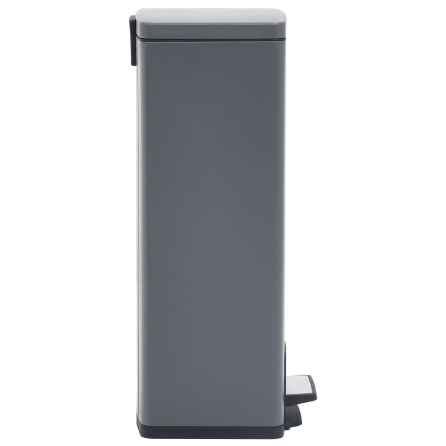 Pedaalemmer met anti-vingerafdruk 30 L RVS grijs Grijs
