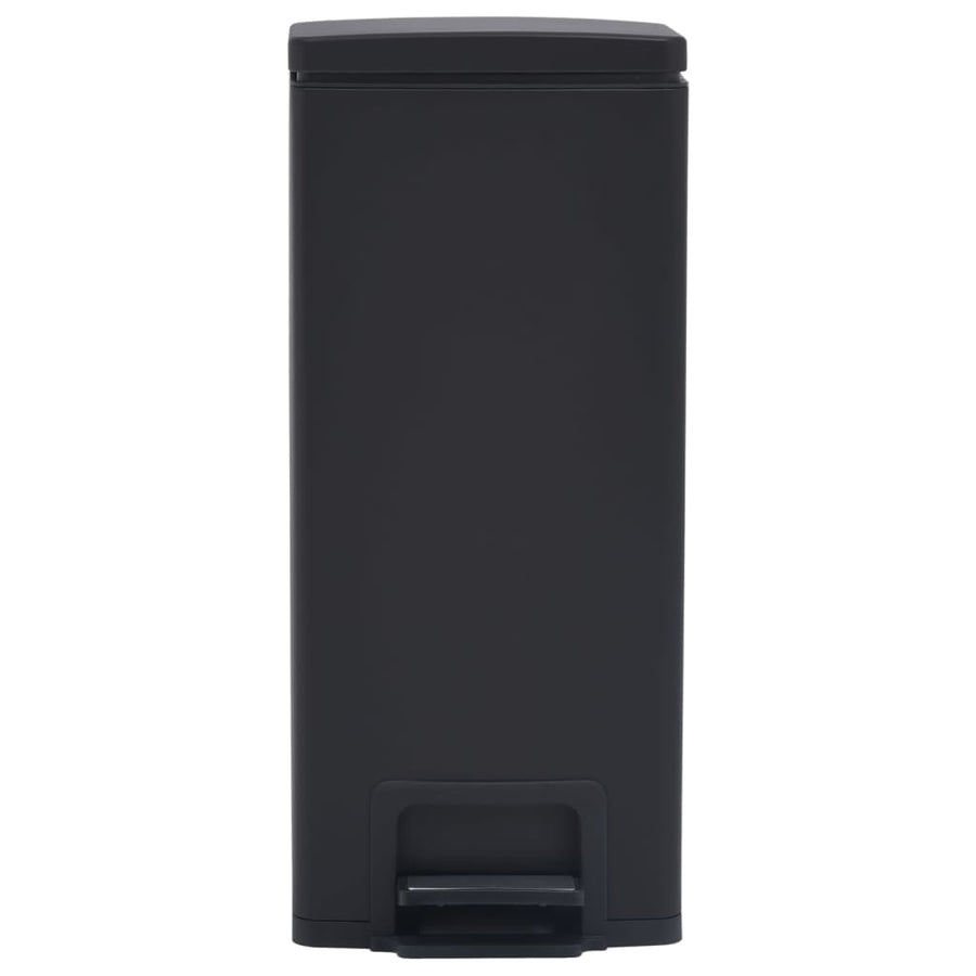 Pedaalemmer met anti-vingerafdruk 30 L RVS zwart Zwart