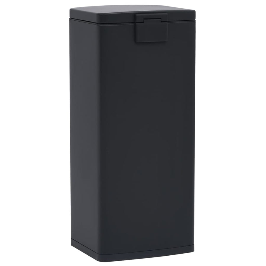 Pedaalemmer met anti-vingerafdruk 30 L RVS zwart Zwart