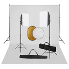 Photo Studio Kit with Softbox Lights, Backdrop, and Reflector
