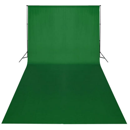 Fotostudioset Met Softboxlampen, Achtergrond En Reflector 600 x 300 cm Groen