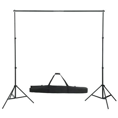 Fotostudioset Met Softboxlampen, Achtergrond En Reflector 600 x 300 cm Zwart