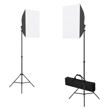 Fotostudioset Met Softboxlampen, Achtergrond En Reflector 600 x 300 cm Wit