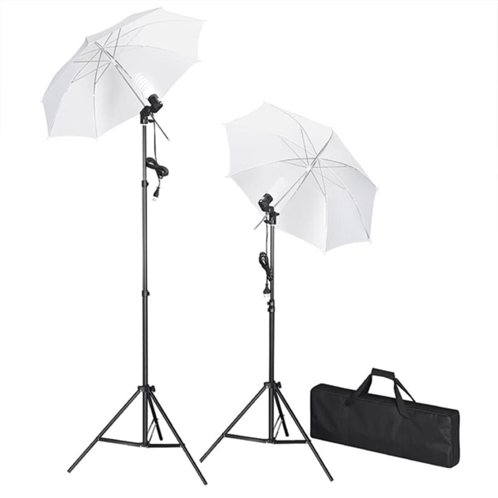 Fotostudioset Met Lampen, Paraplu's, Achtergrond En Reflector 600 x 300 cm Groen